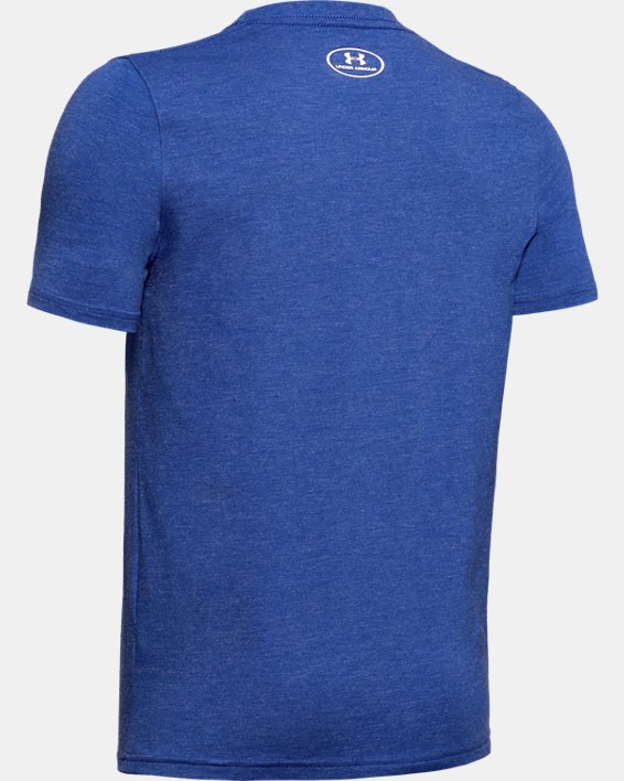 Boys' Charged Cotton® Short Sleeve Shirt, Blue, pdpMainDesktop image number 1